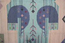 Load image into Gallery viewer, 5x6 Vintage European Kilim Flatwoven Rug Art Deco Signed  145x 191cm Tapestry 
