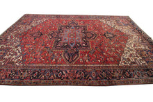 Load image into Gallery viewer, 10x15 Rare Antique Rug Herizz Serappi Handmade Rug  Geometric 287cmx469cm C.1930
