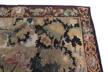 Load image into Gallery viewer, 5X7 Antique Tapestry Verdure Tapestry Large Handmade French Tapestry  1900
