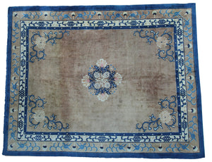  9x12 Rare Antique Peking 5 paw dragon Chinese Rug Art Deco 279x353cm Rug C.1880