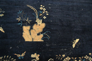  13x18 Rare Antique Peking Chinese Art Deco Rug Museum Quality Blue c.1870  