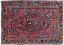Load image into Gallery viewer, Antique Herriz Serrapi Rug Geometric 9X12 Handmade Light Red 257cmx354cm c. 1930
