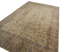  8x11 Antique Oushak Handmade Carpet Oushak Wool Rug 249cm x 295cm