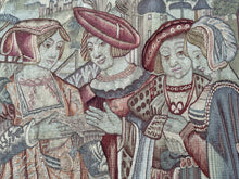 Load image into Gallery viewer,  6x7 Arts &amp; Crafts Antique French Tapestry Noblemen 1890 Wool &amp; Silk 183cmx206cm

