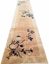 Load image into Gallery viewer, 3x11 Vintage Chinese Peking Runner Art Deco Handmade Rug 74x323cm
