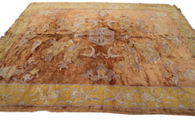Load image into Gallery viewer, Antique Dragon Rug Chinese Peking Khotan Tapestry 4x6 Brown 130cmx191cm  C.1880
