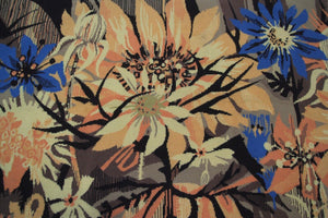 Vintage French Tapestry Handmade Tapestry Herve Lelong Signed 3x7ft