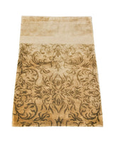 Load image into Gallery viewer, 2&#39;x3&#39; 100% Natural Silk Vintage Tibetan Rug Light Green Circa 1980
