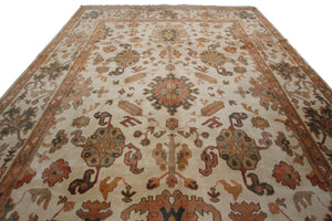 9x12 Amazing Vintage Authentic Turkish Oushak Rug Fine Rug Beige 264cmx351cm 
