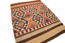 Load image into Gallery viewer, Two Antique Caucasian Shirvan Kelims Rugs 4x5 112x135cm Flat Woven 4x4 97x114cm
