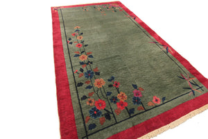 4x6 Rare Tree of Life Antique Art Deco Rug Chinese Rug Antique Chinese Rug 1920