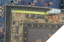 Load image into Gallery viewer, 4x6 Rare Antique Ninghshia Art Deco Rug Chinese Rug Peking Blue 130x185cm C.1900
