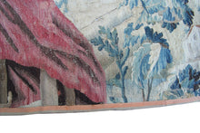 Load image into Gallery viewer,  5x5 18th Century Tapestry Antique Tapestry Flemish Tapestry Wool &amp; Silk Verdure
