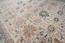 Load image into Gallery viewer,  13x19 Antique Serrappi Herriz Rug Rare Geometric Ivory C.1920 Rug 406cmx570cm  

