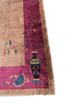 Load image into Gallery viewer,  9x12 Antique Art Deco Rug Chinese Rug Beige Walter Nichols Rug Purple 277x348cm
