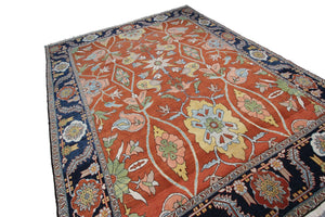10x12 Rare Vintage Rug Herriz Serapi Rug Bold Art Nouveau Effect Rug 305cmx373cm