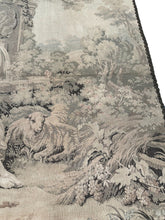 Load image into Gallery viewer, 1920 Antique French Tapestry Verdure Fountain 4x6ft 125cm x 173cm
