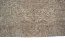 Load image into Gallery viewer, Antique Herriz Serapi Geometric Neutral Beige 10x13 Handmade Herriz Rug 1920
