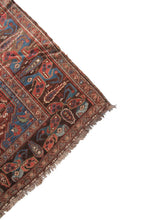 Load image into Gallery viewer, 5X7 Rare Antique Kurdishh Rug Geometric Tribal Blue 168cmx206cm C.1890

