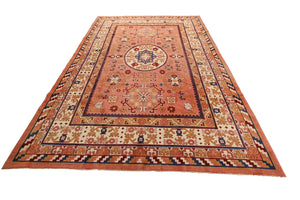 9x12 Rare Vintage Chinese Art Deco Art Nouveau Khotan Rug 262cmx361cm Pink 
