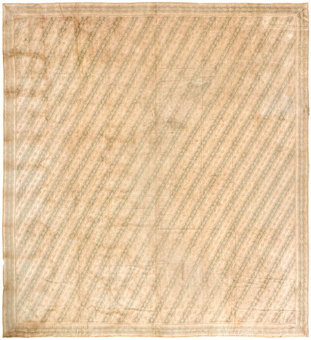  14x14 Vintage European Art Deco Geometric 427cm x 445cm Square As Is Rug