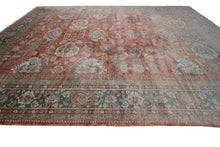 Load image into Gallery viewer, 10x13 Vintage Geometric Sulltannabad Rug 295cmx396cm Arts &amp; Crafts Soft Rust 
