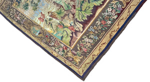 7x9 Antique French Tapestry  Art Nouveau Antique Tapestry 208cm x 257cm  c.1900