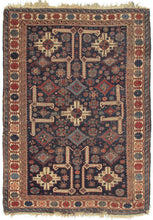 Load image into Gallery viewer, 4X6 Authentic Antique Caucasian Shirvan Rug Geometric  Blue 127cmX175cm C1890

