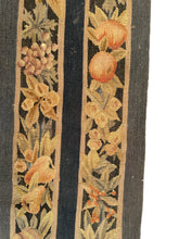 Load image into Gallery viewer,  1&#39; x 7&#39; Fine Antique French Tapestry Floral Fruits Tapestry 31cm x 214cm c.1890
