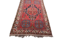 Load image into Gallery viewer, 4x6 Rare Fine Antique Handmade Caucasian Rug Shirvan Rug Tribal Blue 1940
