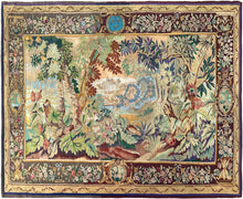 Load image into Gallery viewer, 7x9 Antique French Tapestry  Art Nouveau Antique Tapestry 208cm x 257cm  c.1900
