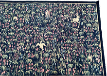 Load image into Gallery viewer, Antique French Tapestry Gamepark Ascending Landscape Handmade Signed 4x8 C.1930
