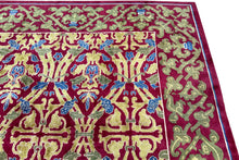Load image into Gallery viewer, 13x16  Vintage Large Art Deco Rug Art Nouveau Rug European Arts &amp; Crafts Rug 
