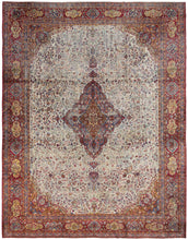 Load image into Gallery viewer, 11x14 Exceptional Rare Fine Antique Silk Dabir 10x14 Rug Bird 328cmx427cm C.1890
