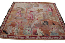 Load image into Gallery viewer, Rare Antique French Tapestry Handmade Tapestry 4x5 122cm x 153cm Verdure c.1920
