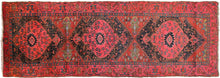 Load image into Gallery viewer, 4x13 Rare Vintage Serrapi Rug Senneh Runner Tribal 135cmx406cm Geometric Pink
