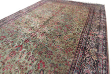 Load image into Gallery viewer, 9x12 Antique Floral Overall Rug Fine Rug 1900 Green Rare 262cm x 348cm
