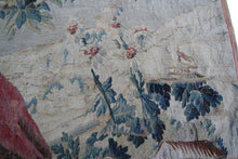 Load image into Gallery viewer,  5x5 18th Century Tapestry Antique Tapestry Flemish Tapestry Wool &amp; Silk Verdure
