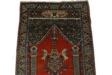 Load image into Gallery viewer, 3x4 Antique Traditional Oriental Rug HandmadeTapestry  Red C.1900
