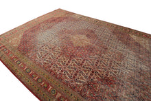 Load image into Gallery viewer, 10&#39;x14&#39; Pre-1900 Antique Oritental Rug Artisan Handmade ©&quot;Shabby Chic Pile 1880
