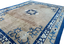 Load image into Gallery viewer,  9x12 Rare Antique Peking 5 paw dragon Chinese Rug Art Deco 279x353cm Rug C.1880
