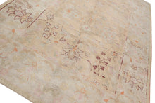Load image into Gallery viewer, 6x9 Handmade Antique Vegetable Dye Beige Oushak Authentic Cotton Agra Rug 1920  
