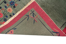 Load image into Gallery viewer, 4x6 Rare Tree of Life Antique Art Deco Rug Chinese Rug Antique Chinese Rug 1920
