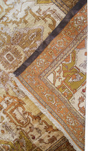 Load image into Gallery viewer, Rare Antique Silk Seraapi Rug Fine Ivory 4x5 4x6 Herriz Rug 100% Silk Tapestry
