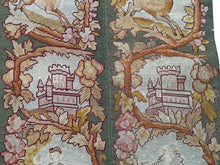 Load image into Gallery viewer, 2x7 Antique English Tapestry Needlepoint  Wool Silk Human C.1920 56cmx218cm
