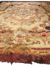 Load image into Gallery viewer, 17x21 Antique French Charles x Aubusson &quot;Shabby Chic&quot; As is 518cm x 640cm c.1830
