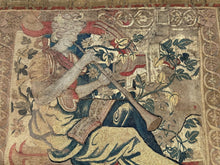 Load image into Gallery viewer, 3x4 Antique Flemish Tapestry Wool &amp; Silk Musical Art Nouveau  17th century 

