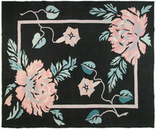 Load image into Gallery viewer, Rare Vintage Art Nouveau Rug Bold Art Deco Rug Black Handmade Rug Kilim 8x10
