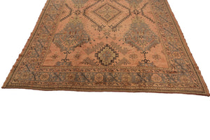 Rare 10x11 Antique Oushak Authentic Oushak Wool Foundation Geometric 299x 346cm