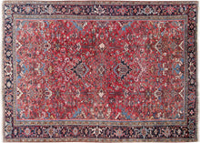 Load image into Gallery viewer, Antique Herriz Serrapi Rug Geometric 8x11 Carpet Red Rug 239cmx336cm c. 1920
